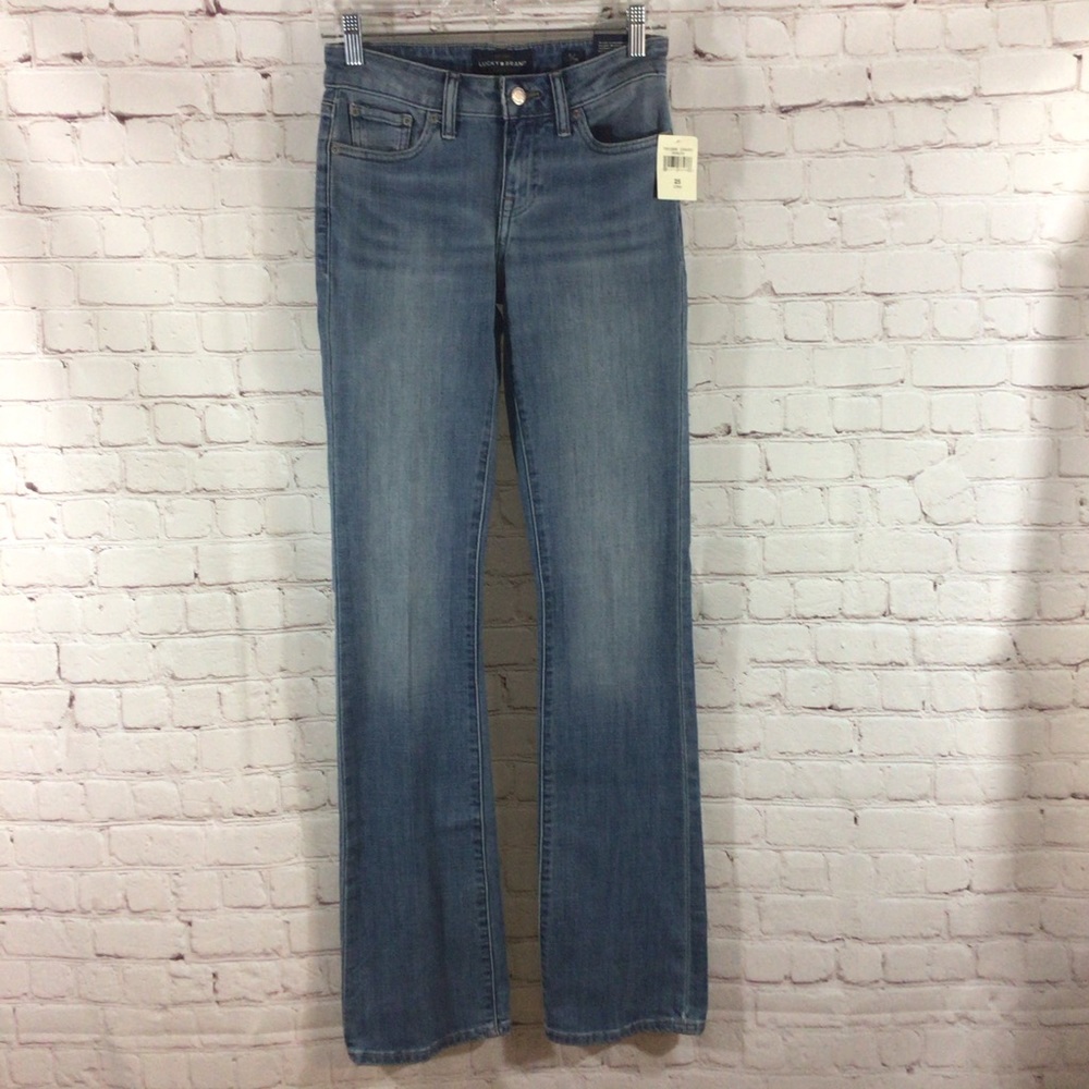 Lucky Brand Lolita Boot Cut Medium Wash Denim Blue Jeans Size 0 New With Tags - Picture 1 of 10